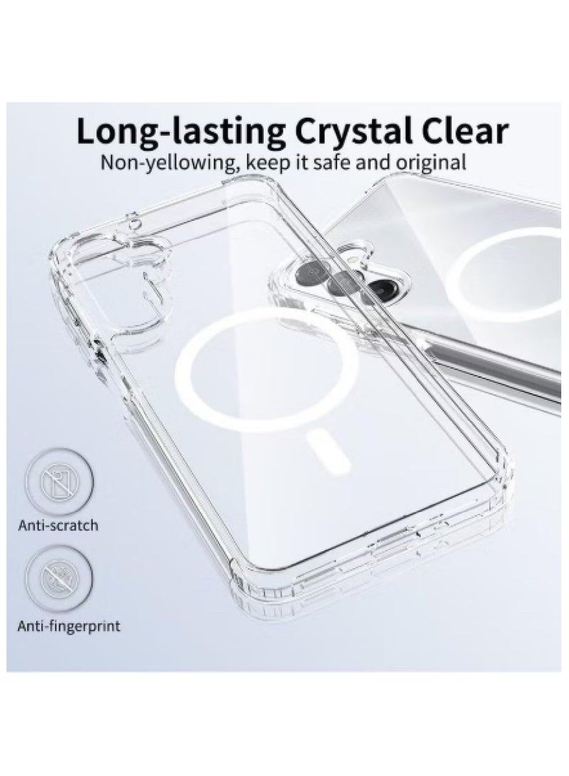 MOBM Samsung Galaxy A17 Clear Magnetic Case with Privacy Screen Protector and Tempered Glass Pack of 3 - Image 5